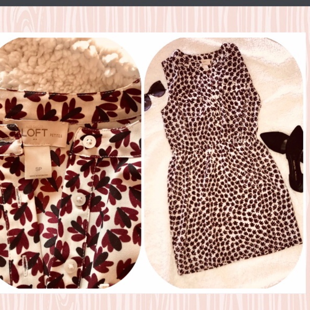 Loft casual 1/2 button down dress